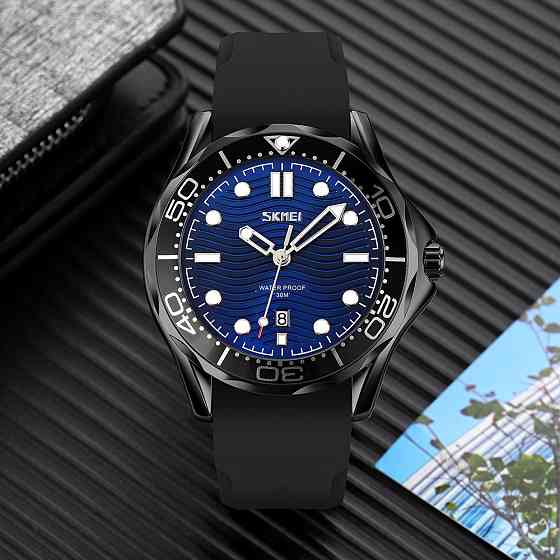 Skmei 9276PBKBU Black-Blue Silicone Strap SBR Киев