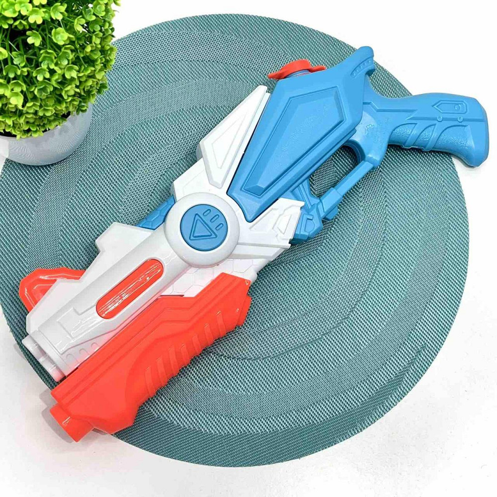 Бластер водяний з помпою 40см Білий з блакитним (M 5855) Чернігів - фото 1