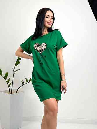 Женское платье с рисунком Passion 42-44, Зеленый Киев