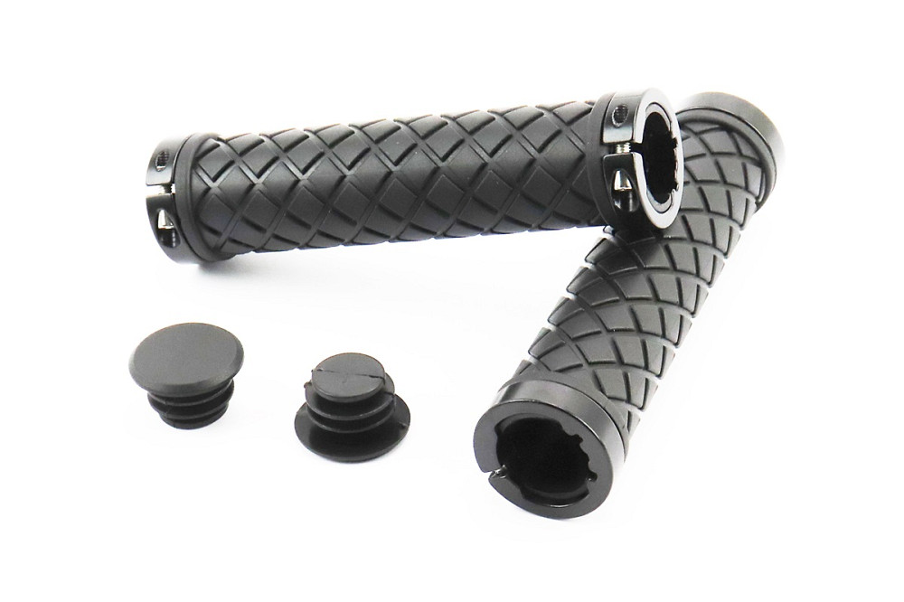 Ручки керма 130мм з затискачем Lock-On з двох сторін, чорні TPE-167 Київ - фото 1