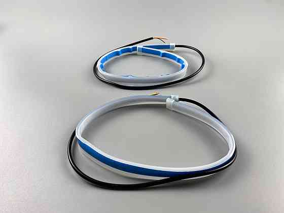 Гнучка світлодіодна LED-стрічка для фар автомобіля, гнучкі денні ходові вогні з миготливим поворотом авто LED Мукачево