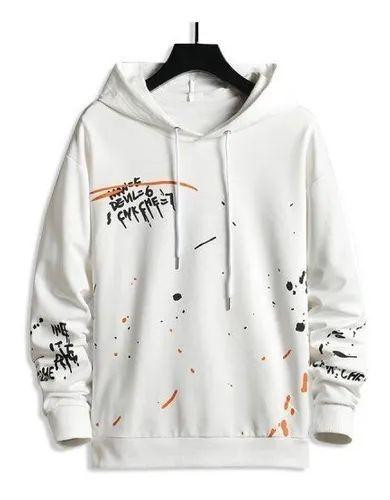 Худи, біла толстовка чоловіча, світшот 2702804583 розмір оверсайз (S,M,L) Дніпро - фото 1