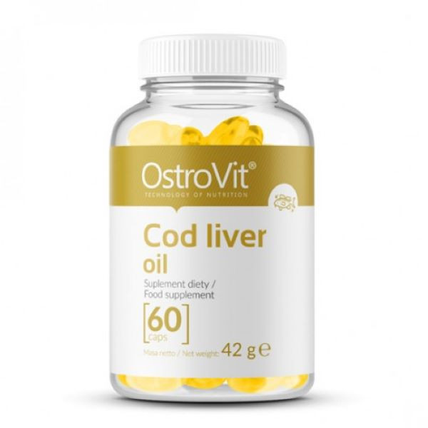 Масло из печени трески Ostrovit Cod Liver oil 60 caps Луцк - изображение 1