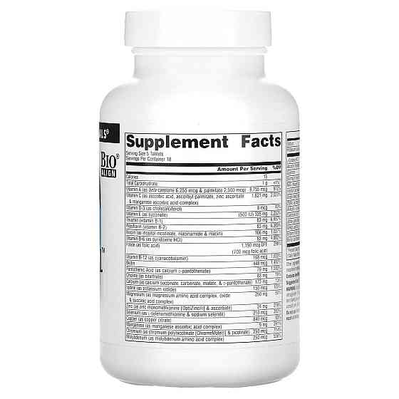 Мультивітаміни Source Naturals Вітаміни та мінерали Elan Vital Multiple 90 таблеток Київ