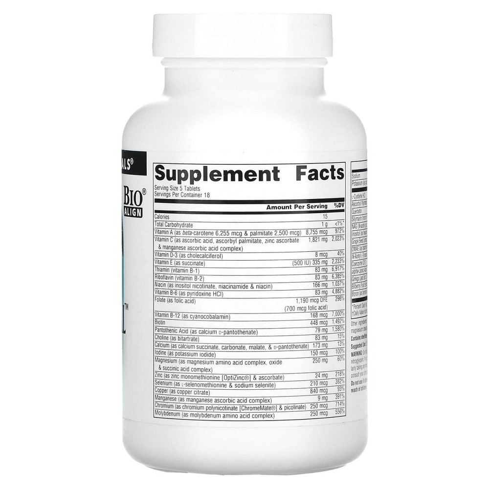 Мультивітаміни Source Naturals Вітаміни та мінерали Elan Vital Multiple 90 таблеток Київ - фото 2