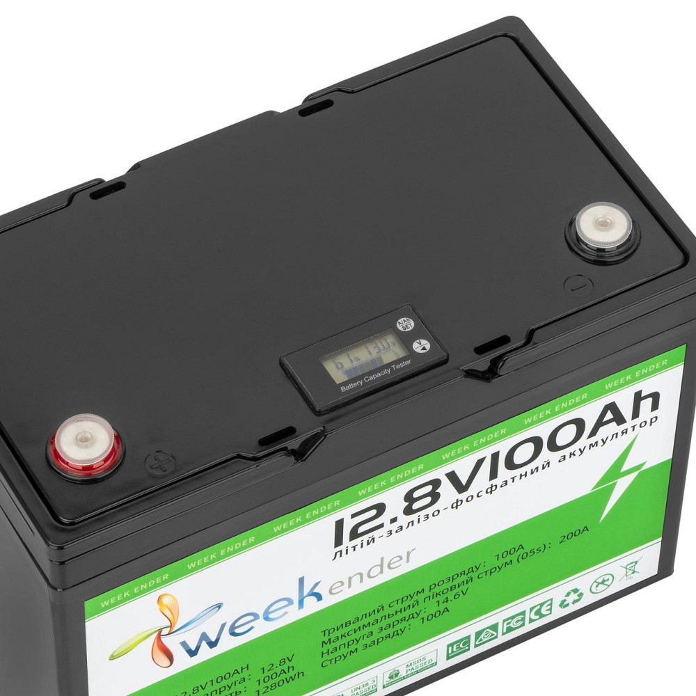 Литий-ферумный аккумулятор Weekender 100Ah 12V LiFePO4 Lithium iron phosphate с экраном Киев - изображение 2
