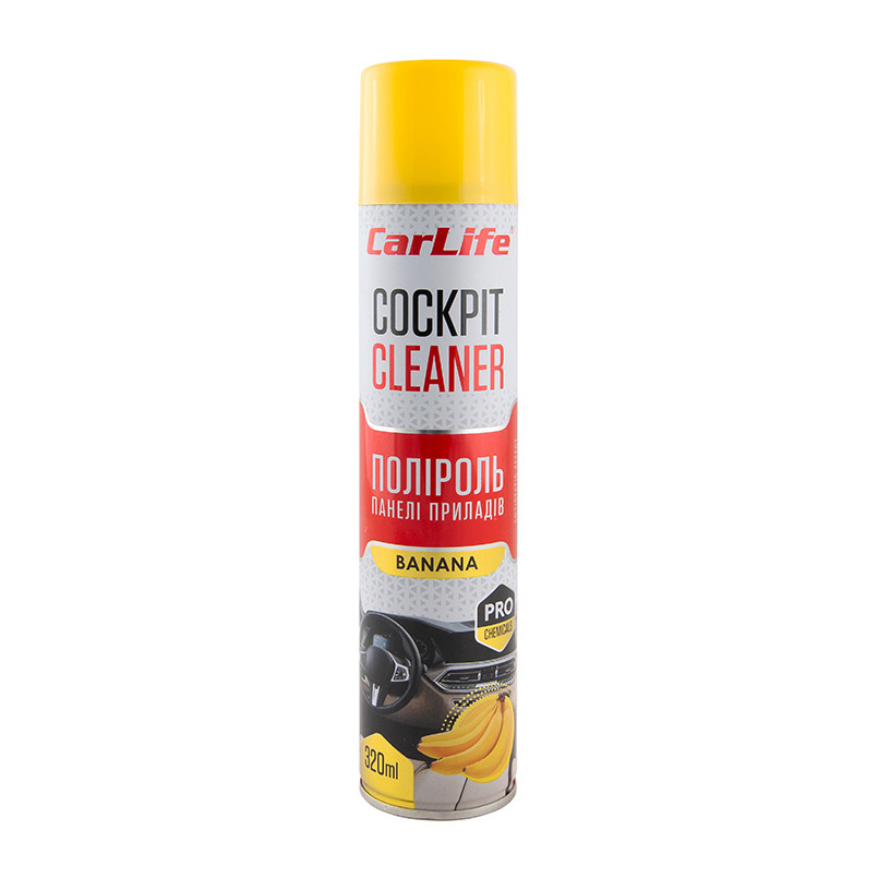 Полироль для панели приборов CarLife Cockpit Cleaner Банан, 320мл Львов - изображение 1