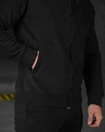 Флісовий спортивний костюм чорний ВТ4792 Одеса