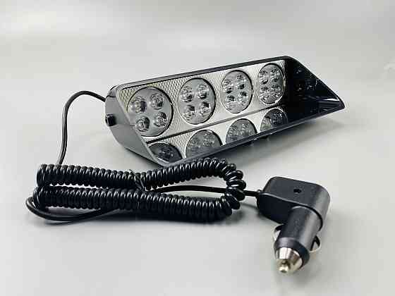 Маячок проблисковий S16 (стробоскоп) 16 led мигалка автомобільна синя+червоний спалах (під скло) Мукачево