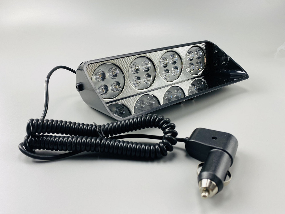 Маячок проблисковий S16 (стробоскоп) 16 led мигалка автомобільна синя+червоний спалах (під скло) Мукачево - фото 5