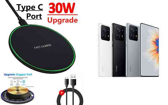 Бездротовий зарядний пристрій Copper до 30W для Samsung Galaxy S22, S22+, S22 Ultra, USB-C, LED Київ