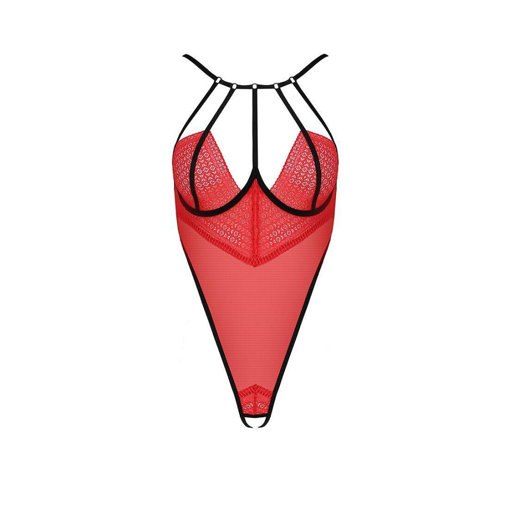 Боді з високим вирізом стегна Passion Exclusive AKITA BODY XXL/XXXL, red Sex Aura Київ - фото 5