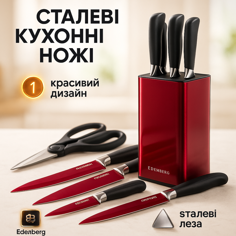 Топ лучших ножей для кухни, Универсальный набор ножей Набор для приготовления пищи WI-62 Львов - изображение 9