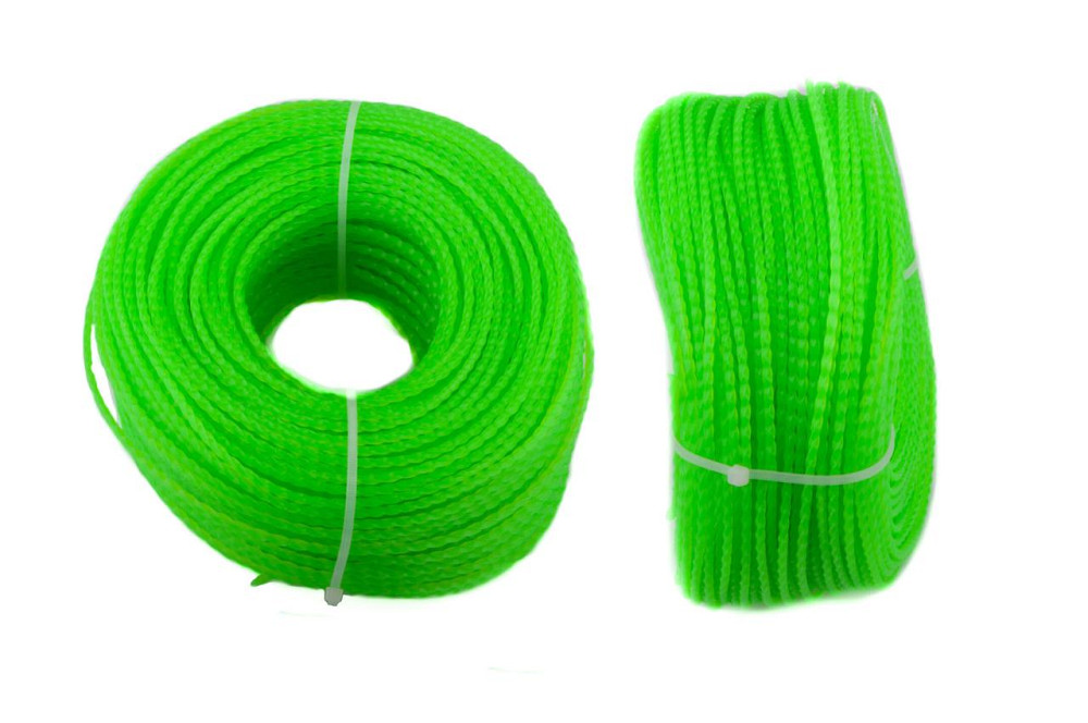 Леска мотокосы Ø2,7mm, 100 метров (косичка, зеленая) Мукачево - изображение 1