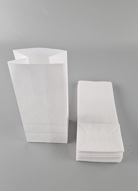 Пакет паперовий 21,5*9*6,5 см 70 г\м2 з дном білий 25 шт Харків - фото 3