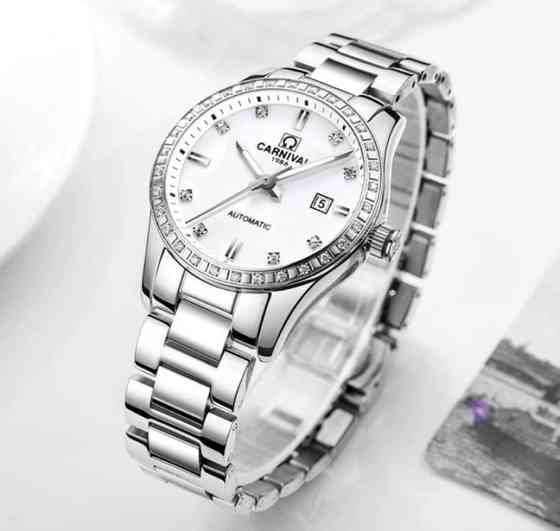 Часы женские механические Carnival Luiza White Leather (2 ремешка) Винница