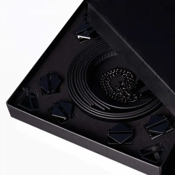 Набір із 8 ременів для зв'язування LOCKINK 8-Bondage-Straps Restraint Set - Black Львів