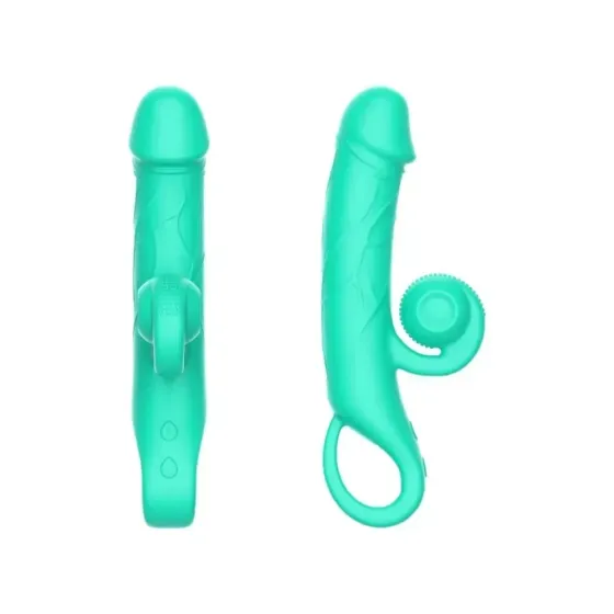 Вибратор-кролик Sweet Em Snabbit бирюзовый, 20 х 3,8 см Sex Aura Киев
