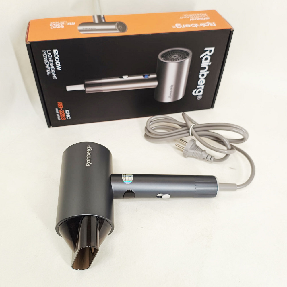 Фен без вреда для волос Rainberg RB-2253 2000Вт, Мощный фен для быстрой сушки укладки прически WA-23 Львов - изображение 3