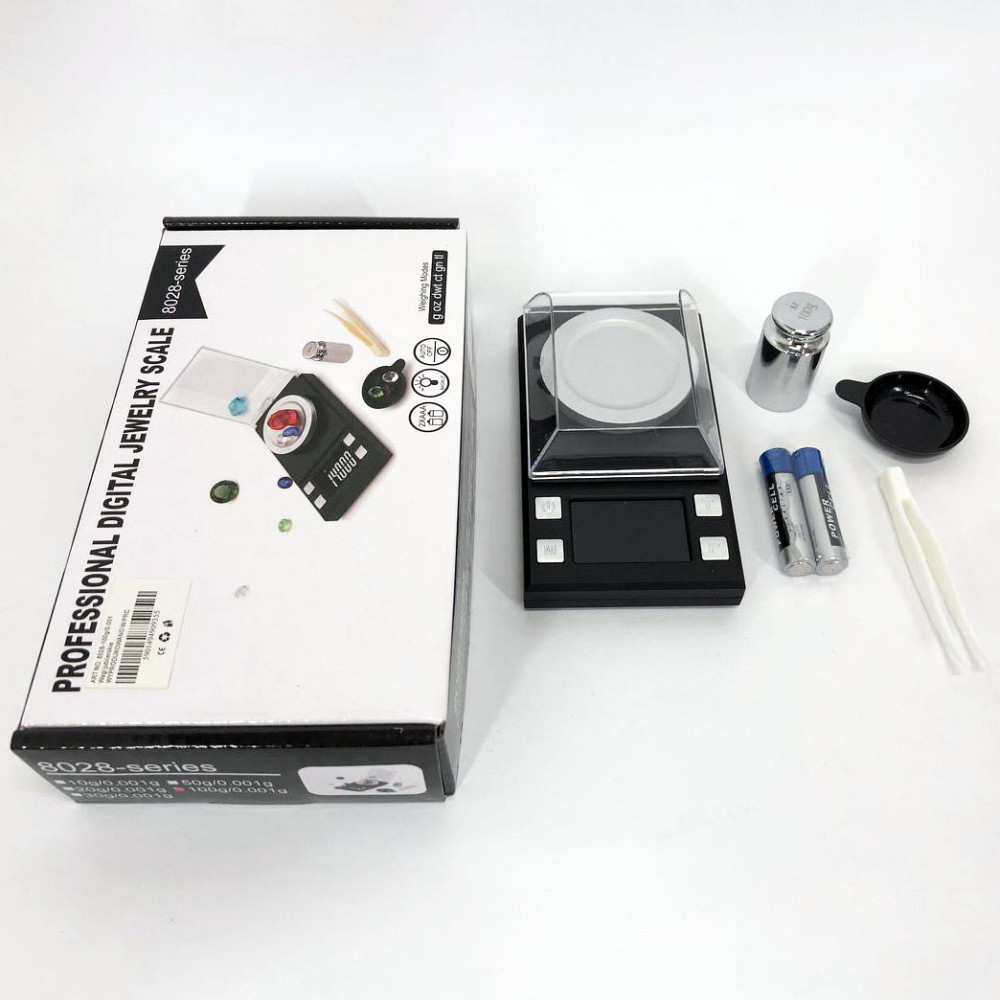 Ваги для вимірювання ваги коштовностей 100г, 0.001г точность Кишенькові на батарейках MA-48 Львів - фото 8
