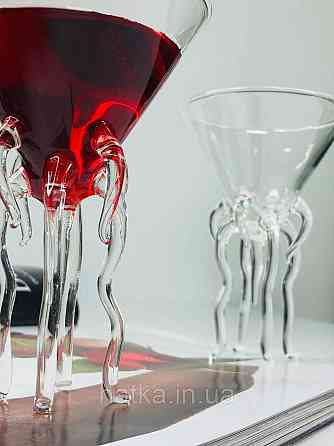 Келих для коктейлю маргарити "богема" 120 мл на ніжках скло прозоре Київ