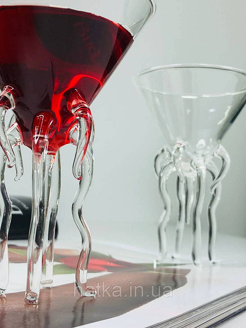 Келих для коктейлю маргарити "богема" 120 мл на ніжках скло прозоре Київ - фото 4