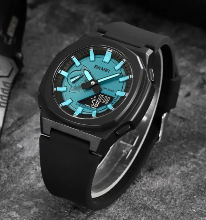 Часы мужские наручные Skmei 2091 (Черный/Голубой/Черный) Винница