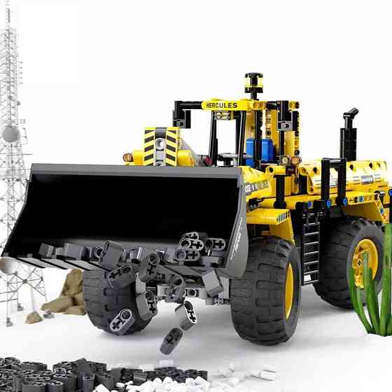 Конструктор дитячий.Бульдозер ігровий на дистанційному управлінні 1608 деталі Кам'янець-Подільський