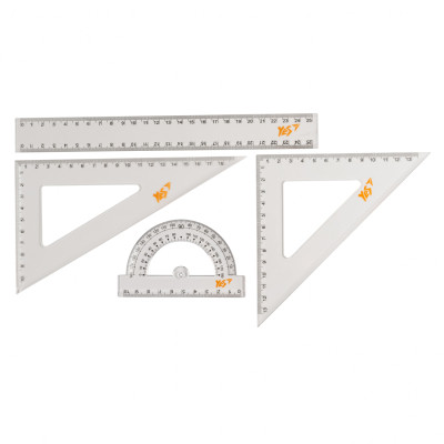 Лінійка Yes набір 4 предмета лінійка 25 см (370261) Вінниця - фото 2