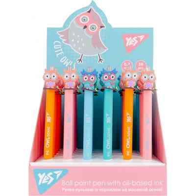 Ручка кулькова Yes Cute owl автоматична 0,7 мм синя (412007) Вінниця