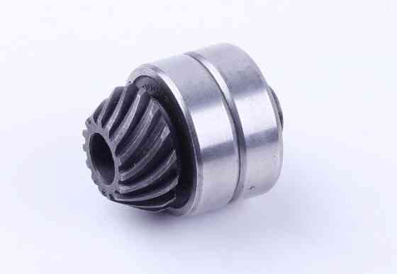 Шестерня нижнего редуктора + подшипник, вал 7Т для бензокосы Мукачево