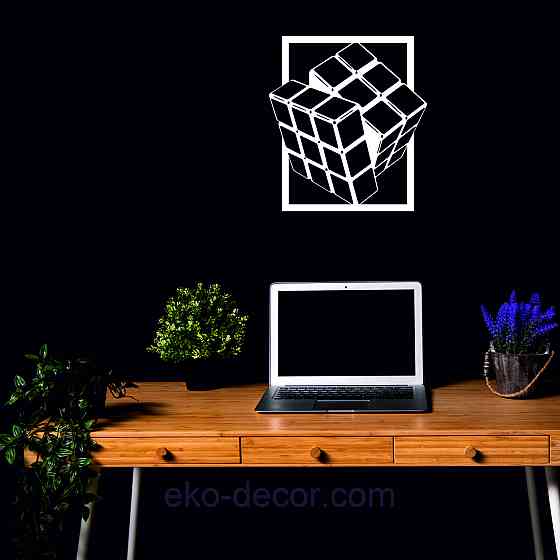 Декоративное настенное Панно «Куб» Декор на стену Білий, 90*81 см Киев