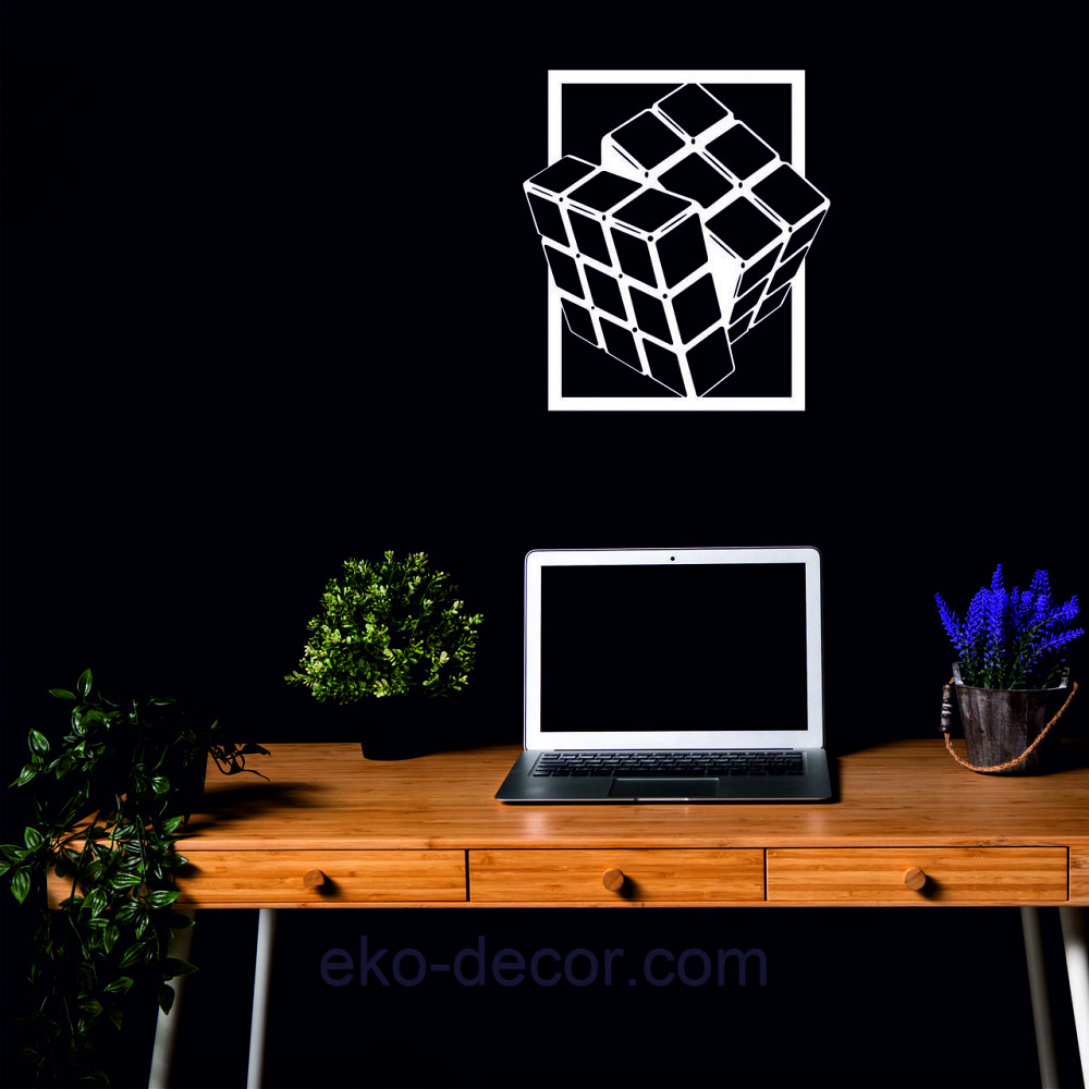 Декоративное настенное Панно «Куб» Декор на стену Білий, 90*81 см Киев - изображение 4