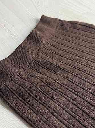 Спідниця жіноча My fashion 8893 в’язана довга максі пліссе трапеція коричнева, коричневий, one size Київ