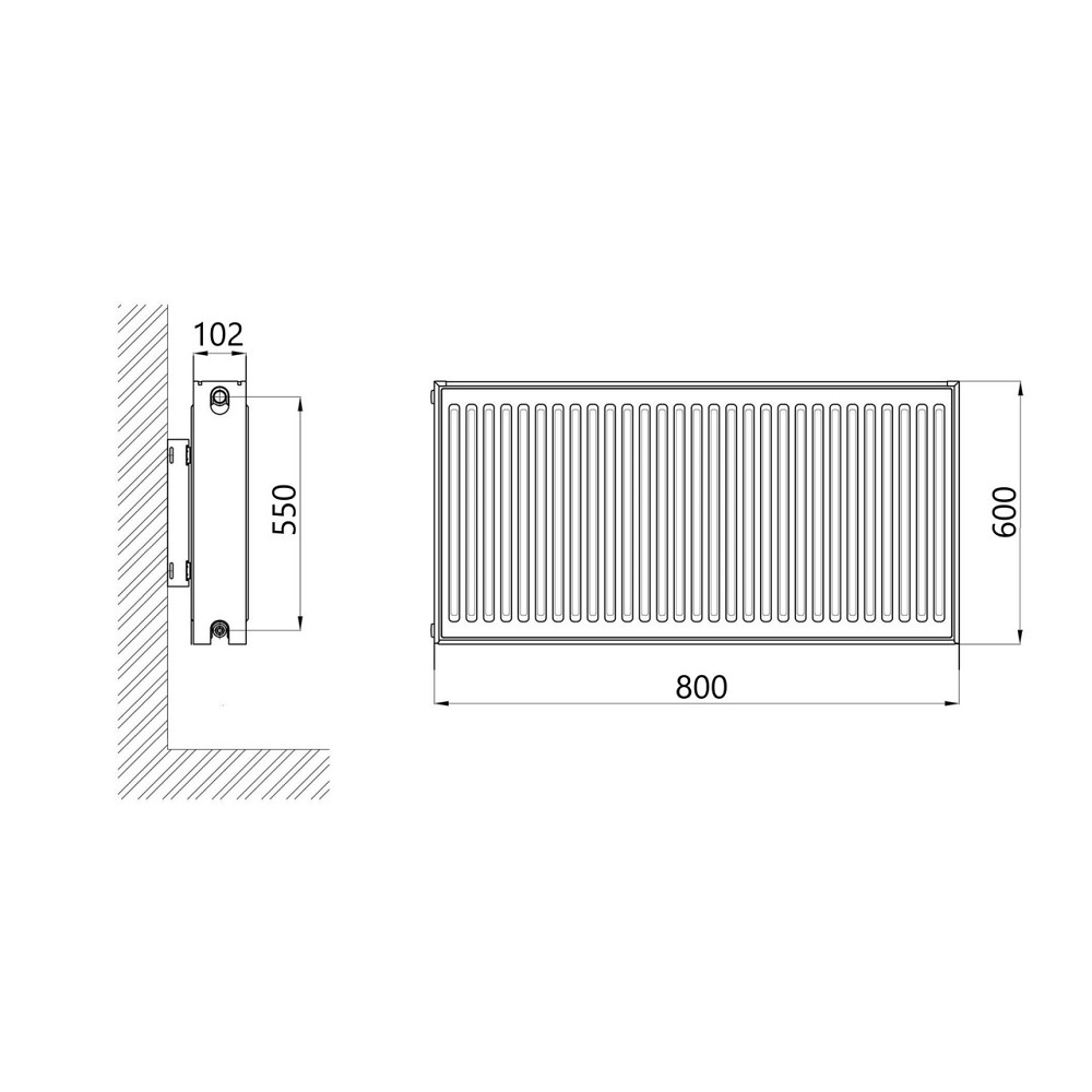 Радиатор стальной Thermo Alliance IMAS 22 тип 600х800 нижнее подключение 1855 Вт Киев - изображение 2