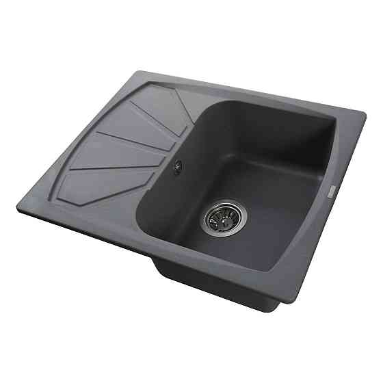 Гранітна мийка Globus Lux TANA сірий металік 610х500 мм-А0003 Київ