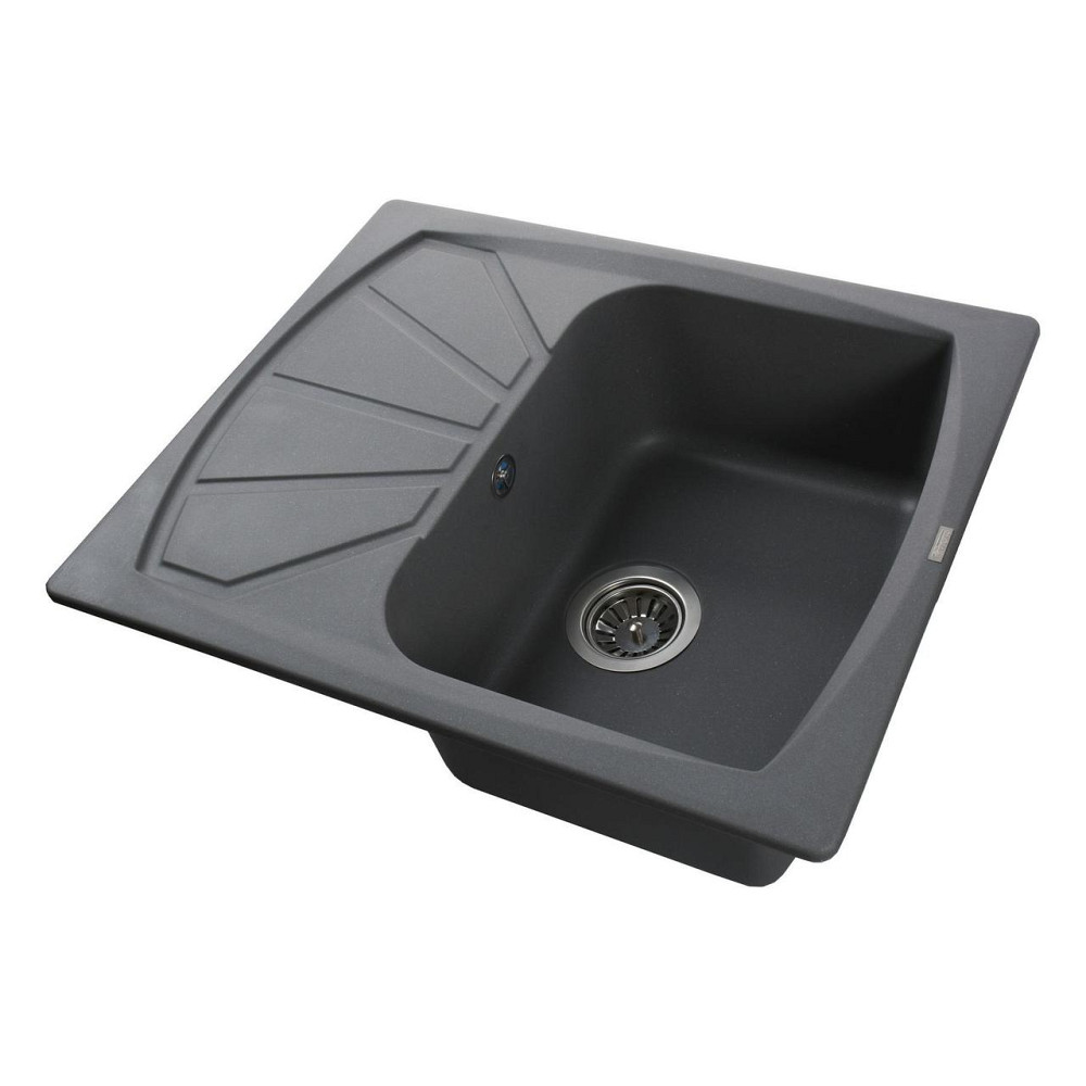 Гранітна мийка Globus Lux TANA сірий металік 610х500 мм-А0003 Київ - фото 2