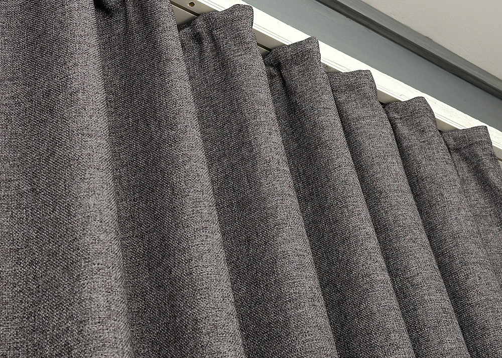 Шторная ткань премиум класса лен фактурный, коллекция «ELEMENTA» цвет серый 1868ш Киев - изображение 6