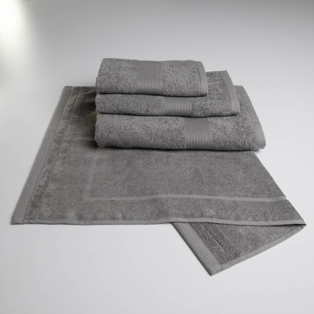 Набір банний махровий з Бордюром 4шт GM Textile 50х70см, 40х70см, 50х90см, 70х140см (Сірий) Суми - фото 1