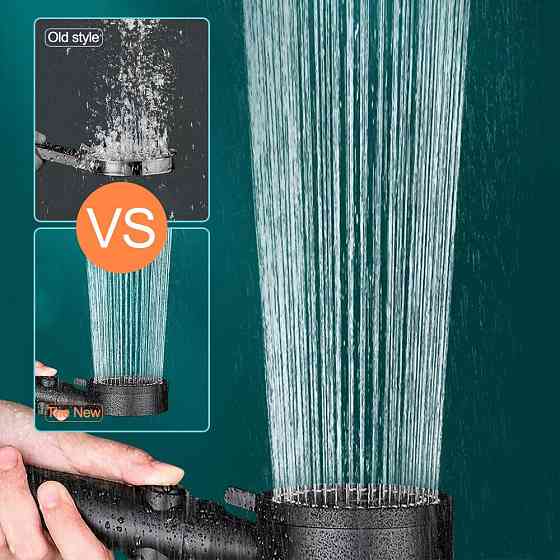 Насадка для душа с 5 режимами работы, держателем и шлангом 1,5 м — многофункциональная лейка для душа с удобным креплением и Киев