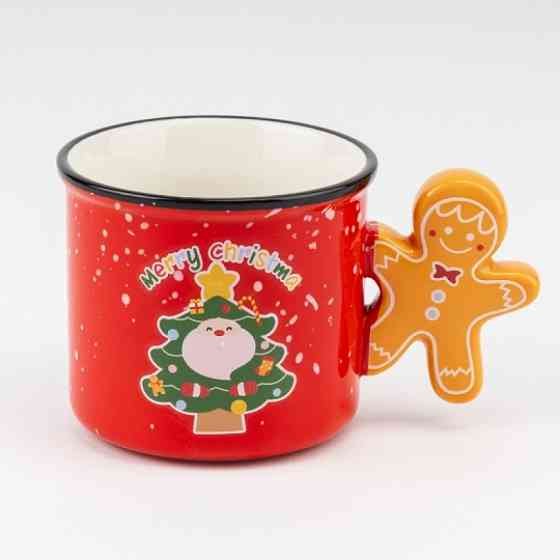 Кружка з новорічним дизайном &quot;Чарівна ялинка&quot; 320 мл, червона Вінниця