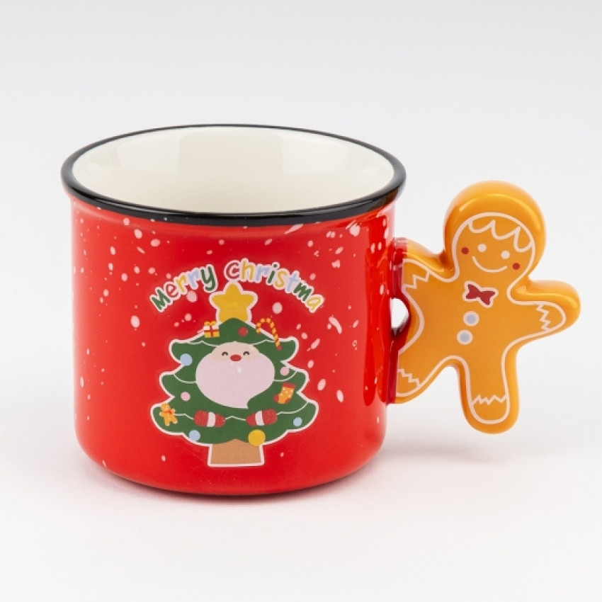 Кружка з новорічним дизайном &quot;Чарівна ялинка&quot; 320 мл, червона Вінниця - фото 1