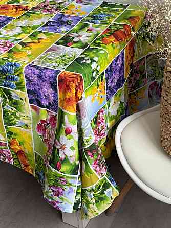 Ecotton Скатертина Ecotton 150х180 см натуральна Рогожка Весняні квіти (11550\1) Коломия