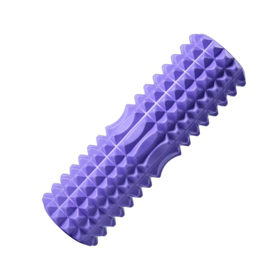 Ролик массажный для йоги и фитнеса,валик гимнастический, фиолетовый 45 х 12,5 см Каменец-Подольский
