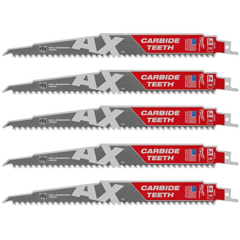 Полотно для шабельних пил AX CARBIDE MILWAUKEE, 230х5мм, (5шт), (деревина з цвяхами) Одеса - фото 1