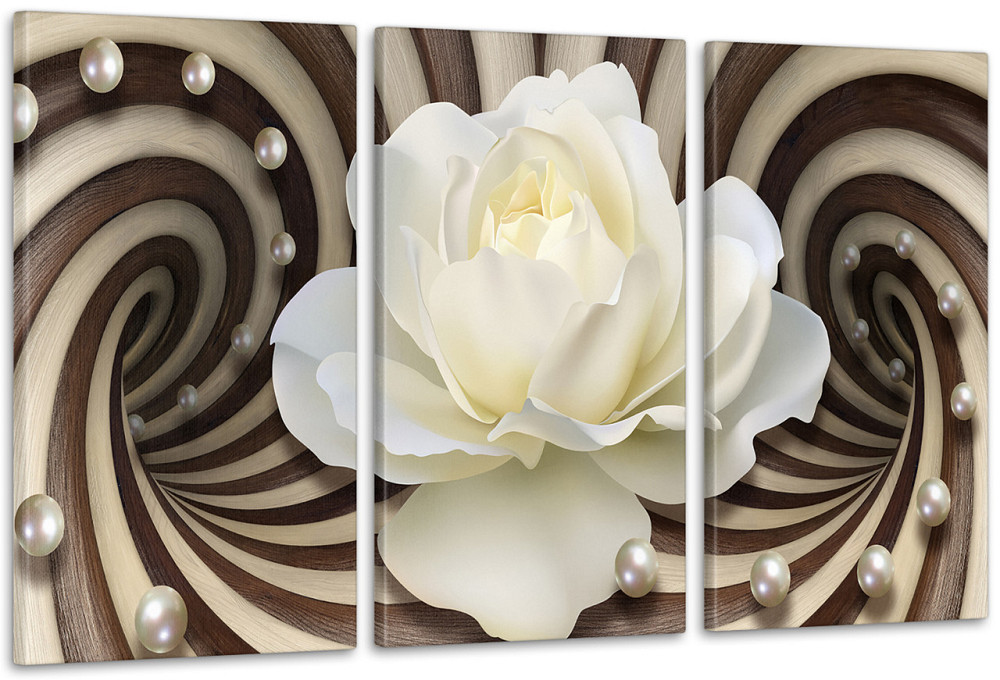 Модульная картина Цветок Абстракция Art-55_3А 70x130 см Киев - изображение 1