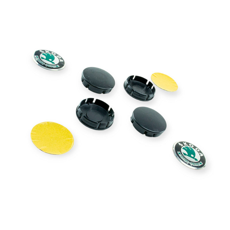 Ковпачок-заглушка Шкода 56/58 мм зелений (к-кт 4 шт) диска Мукачево - фото 1