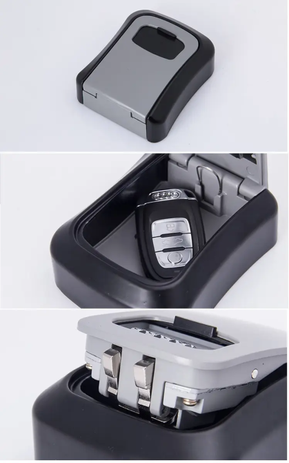 Портативний настінний сейф для ключів із кодовим замком (Сірий) Київ - фото 6