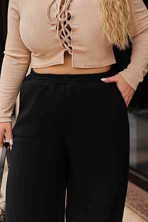 Теплі жіночі штани палаццо "Gait" | Норма і батал Чорний, 50-52 Київ