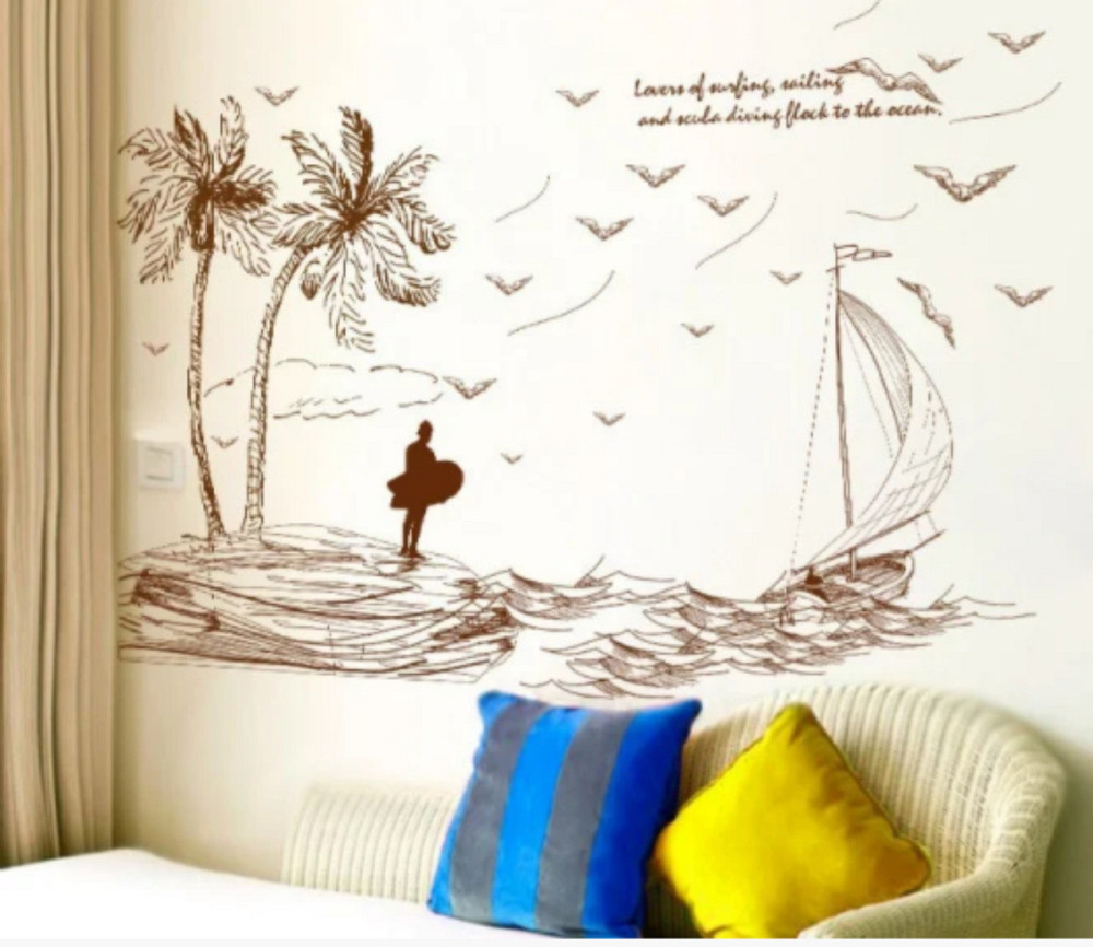 Інтер'єрна наклейка на стіну Серфінгіст Київ - фото 5